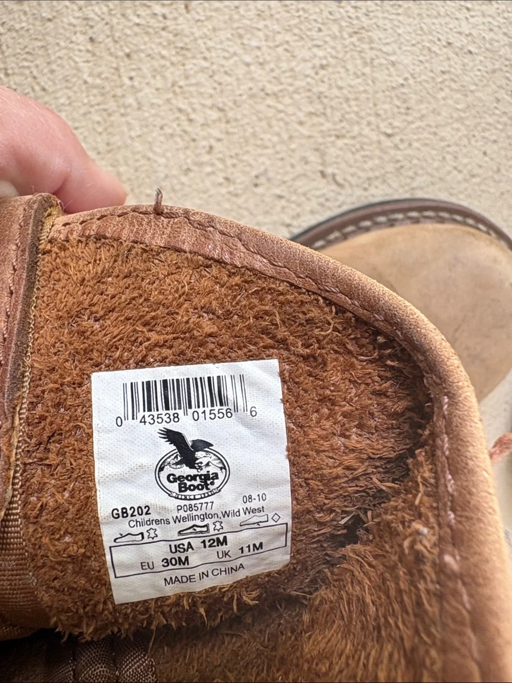 Kids GA boot sz 12 Brown Leather Pull-On Boots